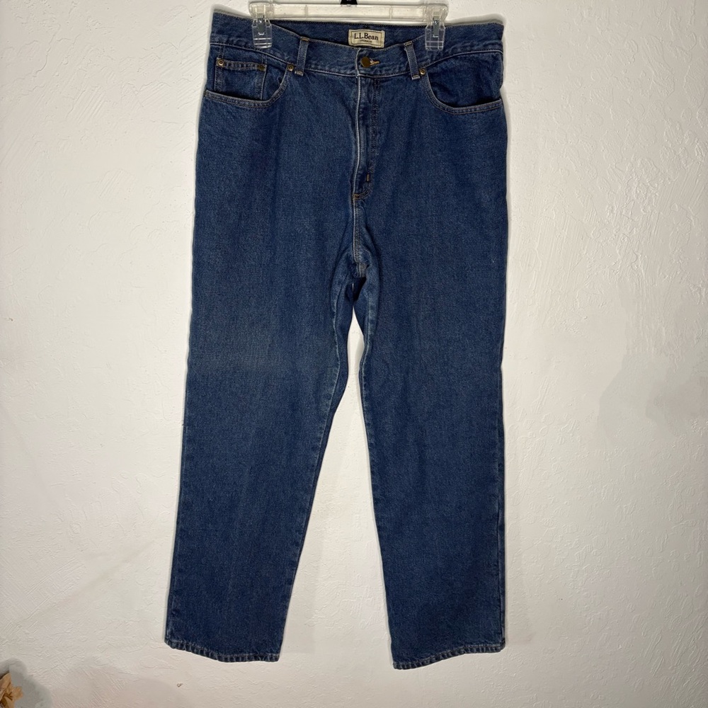 L.L. Bean Original Fit Relaxed Flannel Lined Jeans Outdoors Winter 272283 18 MT
